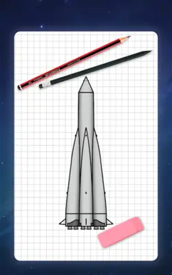 How to draw rockets by steps android App screenshot 4